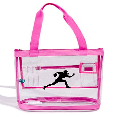 NFL Stadium Clear Tote Bags - Pink- The Clear Bag Store
