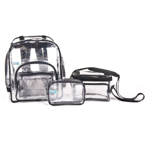 Durable clear plastic backpacks for men women boys and girls. Thick pvc tough stitching and zippers