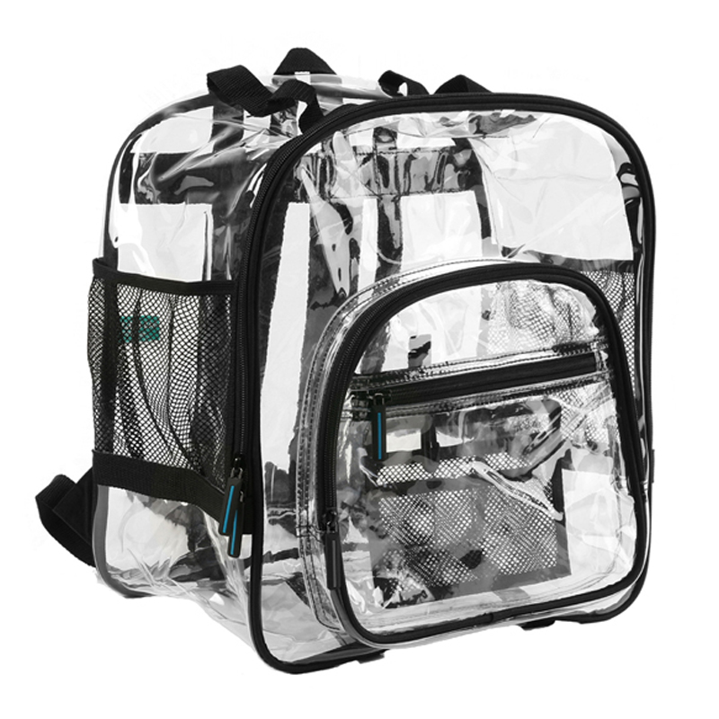 Heavy Duty Clear Backpack Transparent Durable Nylon School Work Military Bookbag