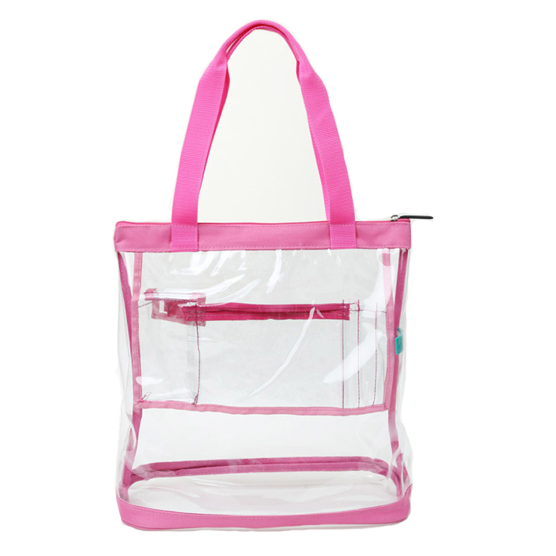 Clear Handbag - Medium Pink Tote - The Clear Bag Store