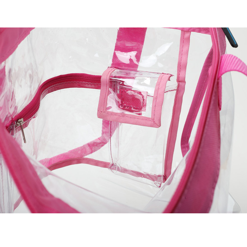 Clear Handbag - Medium Pink Tote - The Clear Bag Store