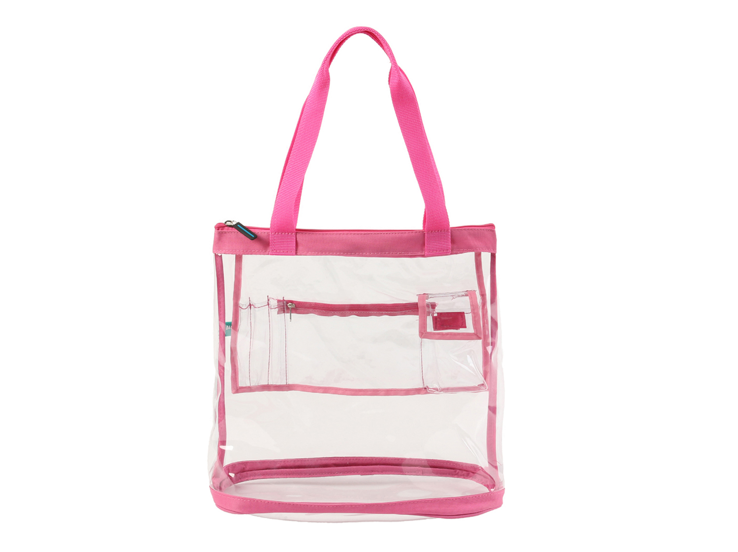 Clear Plastic Bag - Small Pink Tote - The Clear Bag Store